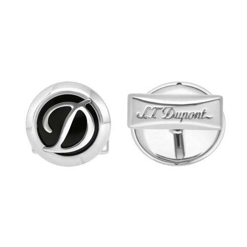 Botões de Punho ST Dupont Logo Black/Pal