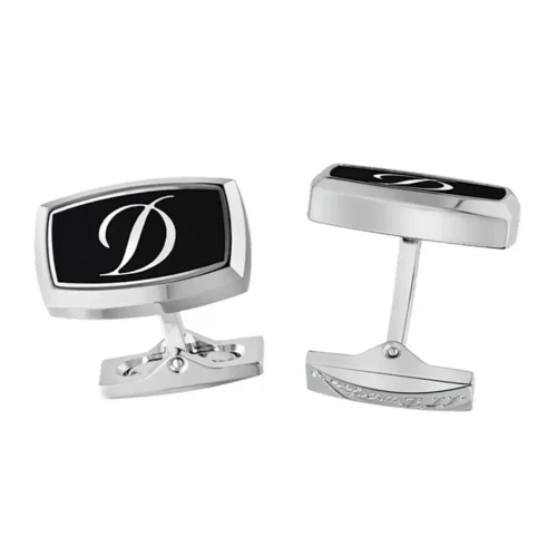 Botões de Punho ST Dupont Label D Black/Steel